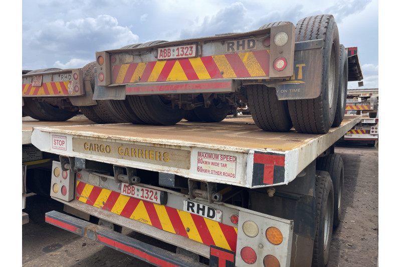 AFRIT TANDEM INTERLINK FLAT DECK TRAILER REG NO.  ABB 1324 & ABB 1323 (EX-COMPANY)