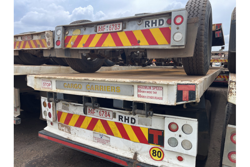 AFRIT TANDEM INTERLINK FLAT DECK TRAILER REG NO.  AAF 6784 & AAF 6783 (EX-COMPANY)