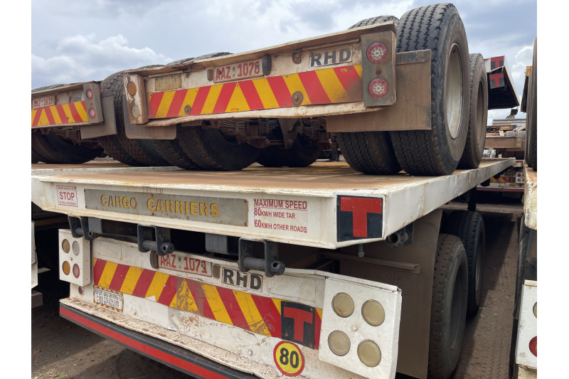 AFRIT TANDEM INTERLINK FLAT DECK TRAILER REG NO.  AAZ 1071 & AAZ 1070 (EX-COMPANY)