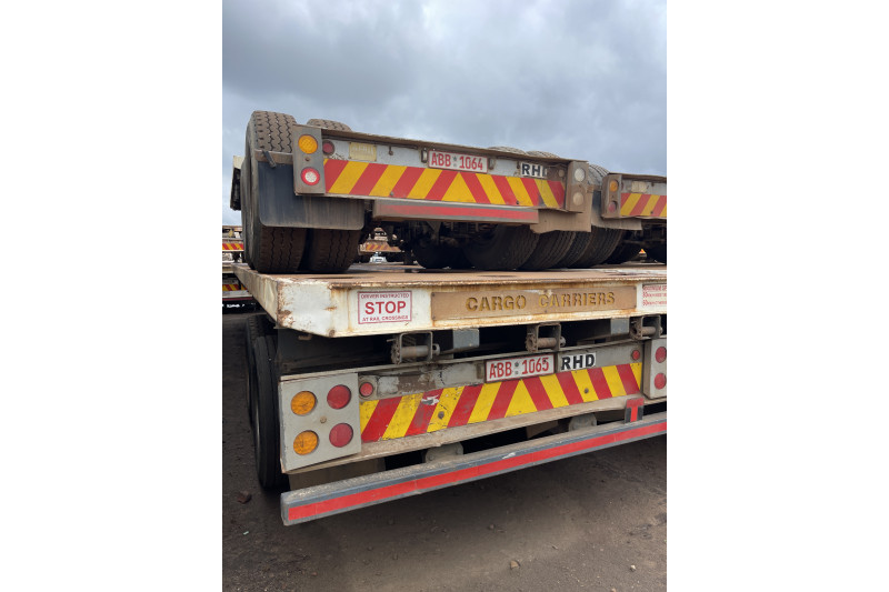 AFRIT TANDEM INTERLINK FLAT DECK TRAILER REG NO.  AAB 1065 & AAB 1064 (EX-COMPANY)