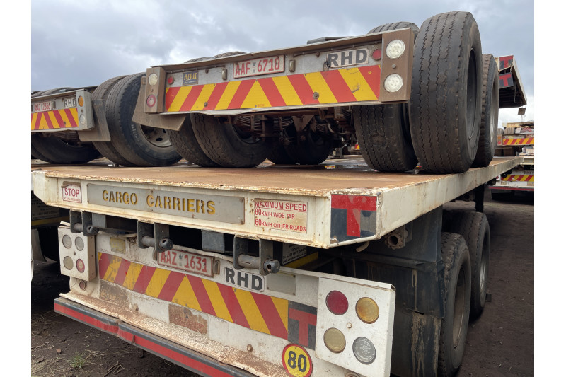 AFRIT TANDEM INTERLINK FLAT DECK TRAILER REG NO.  AAZ 1631 & AAF 6710 (EX-COMPANY)