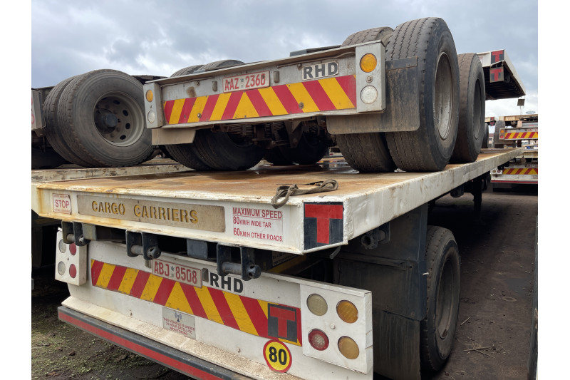 AFRIT TANDEM INTERLINK FLAT DECK TRAILER REG NO.  ABJ 8508 & AAZ 2360 (EX-COMPANY)