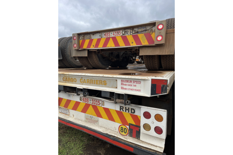 AFRIT TANDEM INTERLINK FLAT DECK TRAILER REG NO.  ABB 1015 & ABS 4155 (EX-COMPANY)