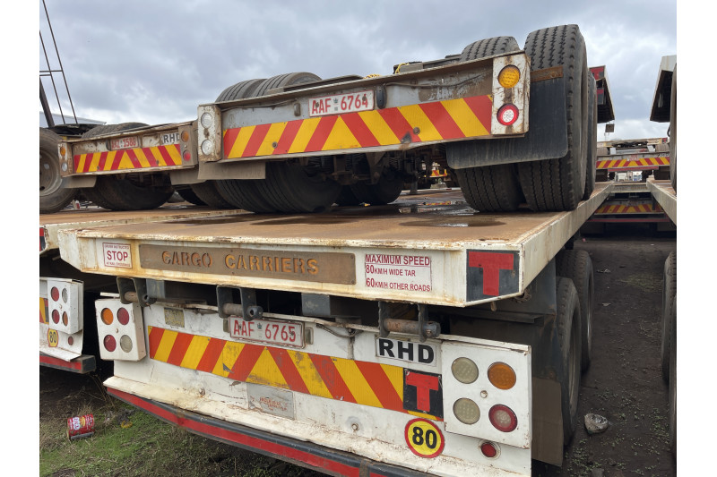 AFRIT TANDEM INTERLINK FLAT DECK TRAILER REG NO.  AAF 6765 & AAF 6764 (EX-COMPANY)
