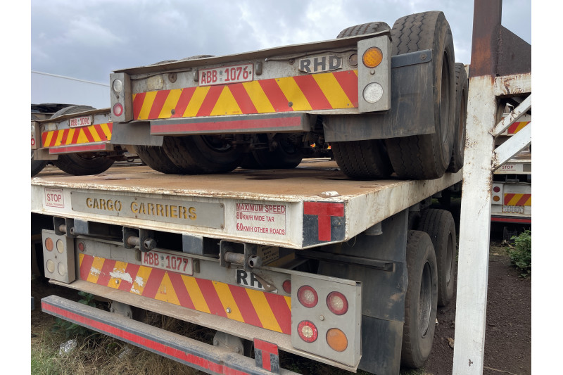 AFRIT TANDEM INTERLINK FLAT DECK TRAILER REG NO.  ABB 1077 & ABB 1076 (EX-COMPANY)