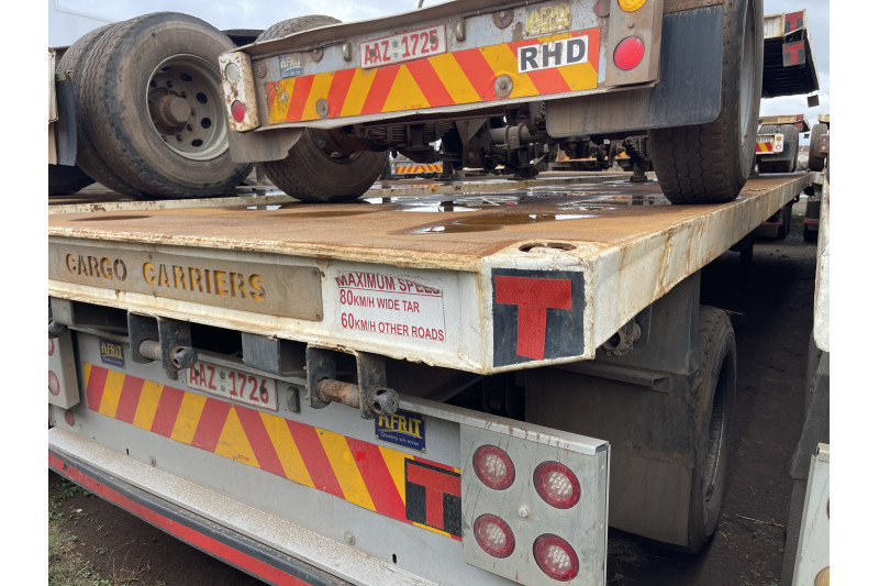 AFRIT TANDEM INTERLINK FLAT DECK TRAILER REG NO. AAZ 1726 & AAZ 1725 (EX-COMPANY)
