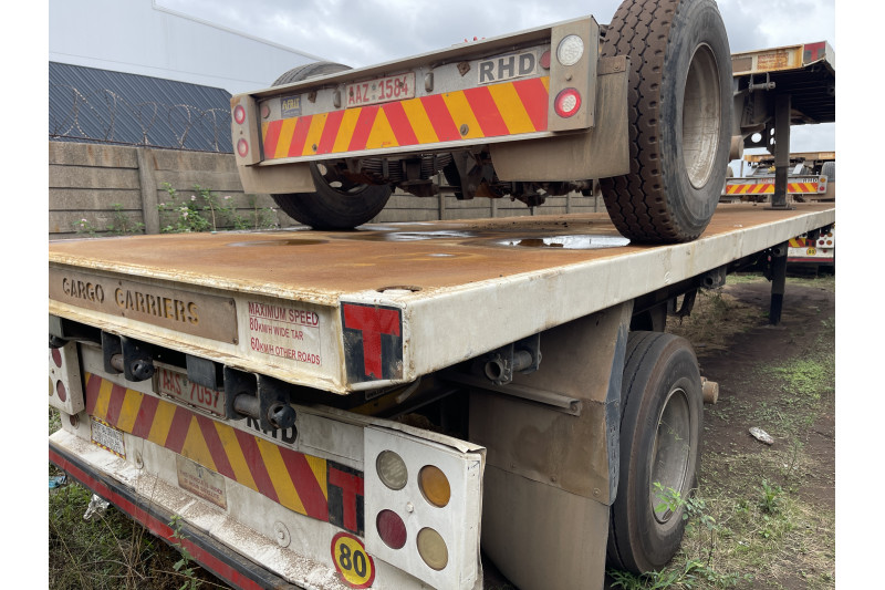 AFRIT TANDEM INTERLINK FLAT DECK TRAILER REG NO. AAS 7057 & AAZ 1584 (EX-COMPANY)