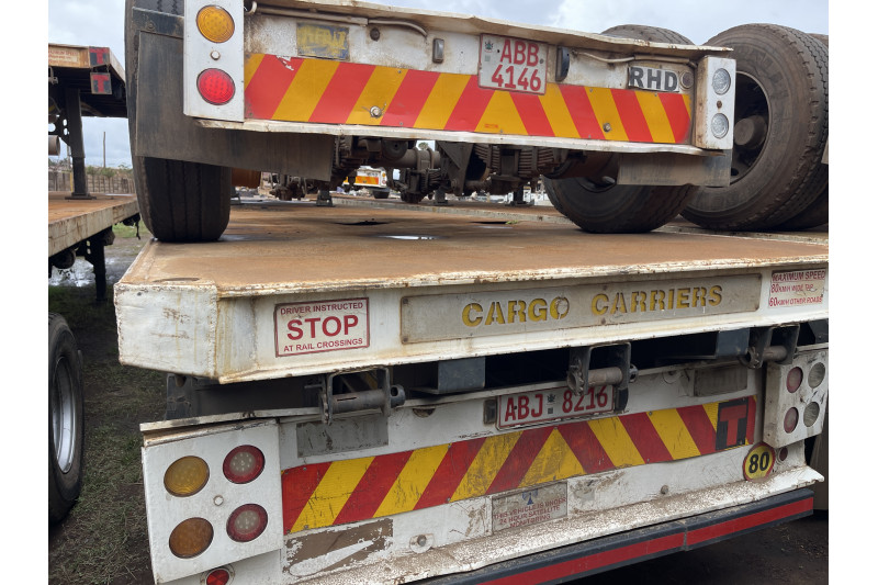 AFRIT TANDEM INTERLINK FLAT DECK TRAILER REG NO.  ABJ 8216 & ABB 4146 (EX-COMPANY)