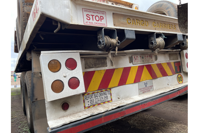 AFRIT TANDEM INTERLINK FLAT DECK TRAILER REG NO.  ABJ 8171 & AAZ 2317 (EX-COMPANY)