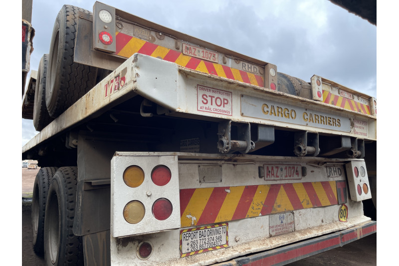 AFRIT TANDEM INTERLINK FLAT DECK TRAILER REG NO.  AAZ 1074 & AAZ 1073 (EX-COMPANY)