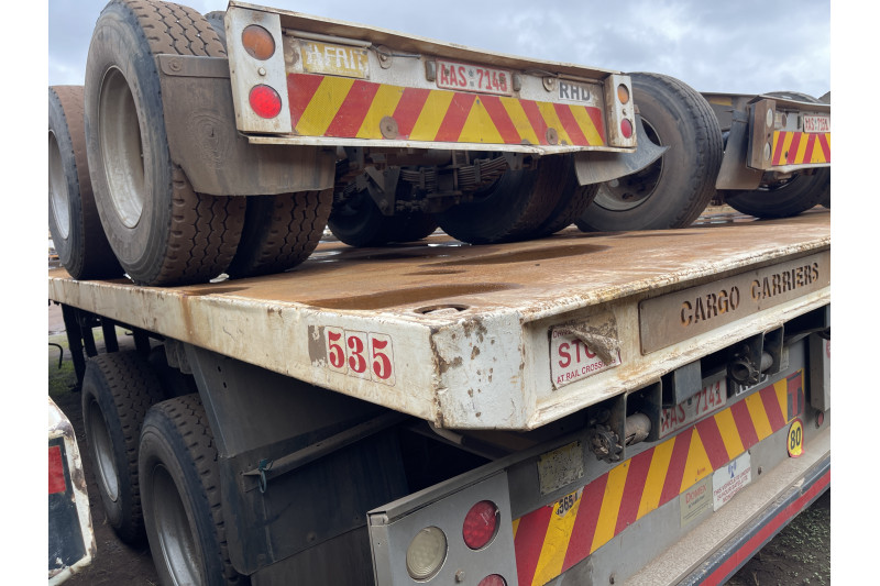 AFRIT TANDEM INTERLINK FLAT DECK TRAILER REG NO.  AAS 7141 & AAS 7140 (EX-COMPANY)
