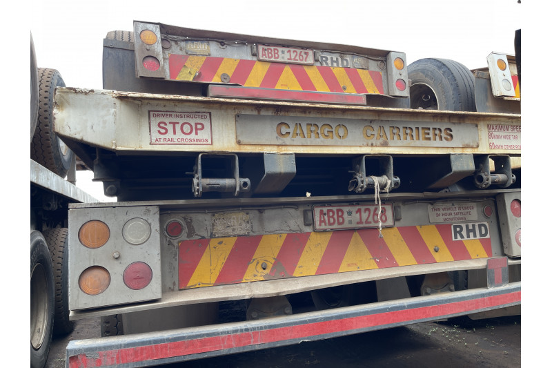 AFRIT TANDEM INTERLINK FLAT DECK TRAILER REG NO.  ABB 1268 & AAB 1267 (EX-COMPANY)