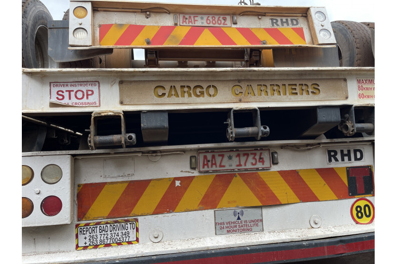 AFRIT TANDEM INTERLINK FLAT DECK TRAILER REG NO.  AAZ 1734 & AAF 6862 (EX-COMPANY)