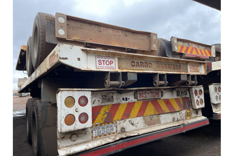 AFRIT TANDEM INTERLINK FLAT DECK TRAILER REG NO.  AAS 7096 & AAS 7095 (EX-COMPANY)