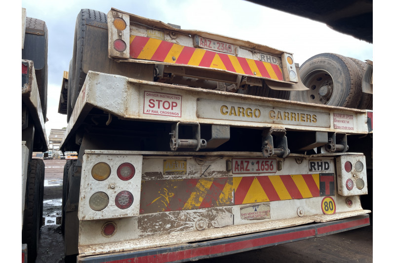 AFRIT TANDEM INTERLINK FLAT DECK TRAILER REG NO.  AAZ 1656 & AAZ 2340 (EX-COMPANY)