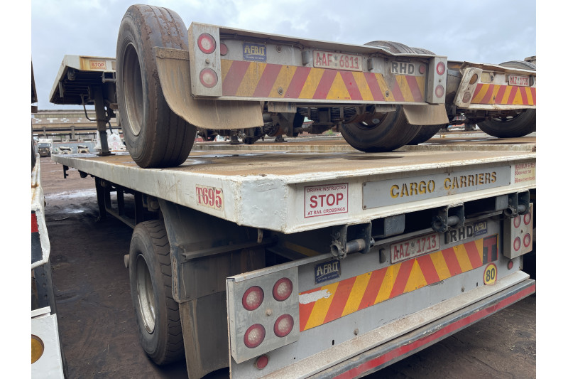 AFRIT TANDEM INTERLINK FLAT DECK TRAILER REG NO.  AAZ 1713 & AAF 6811 (EX-COMPANY)