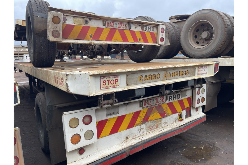 AFRIT TANDEM INTERLINK FLAT DECK TRAILER REG NO.  AAZ 1082 & AAZ 1733 (EX-COMPANY)