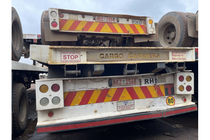AFRIT TANDEM INTERLINK FLAT DECK TRAILER REG NO. AAZ 1568 & ABS 2394 (EX-COMPANY)
